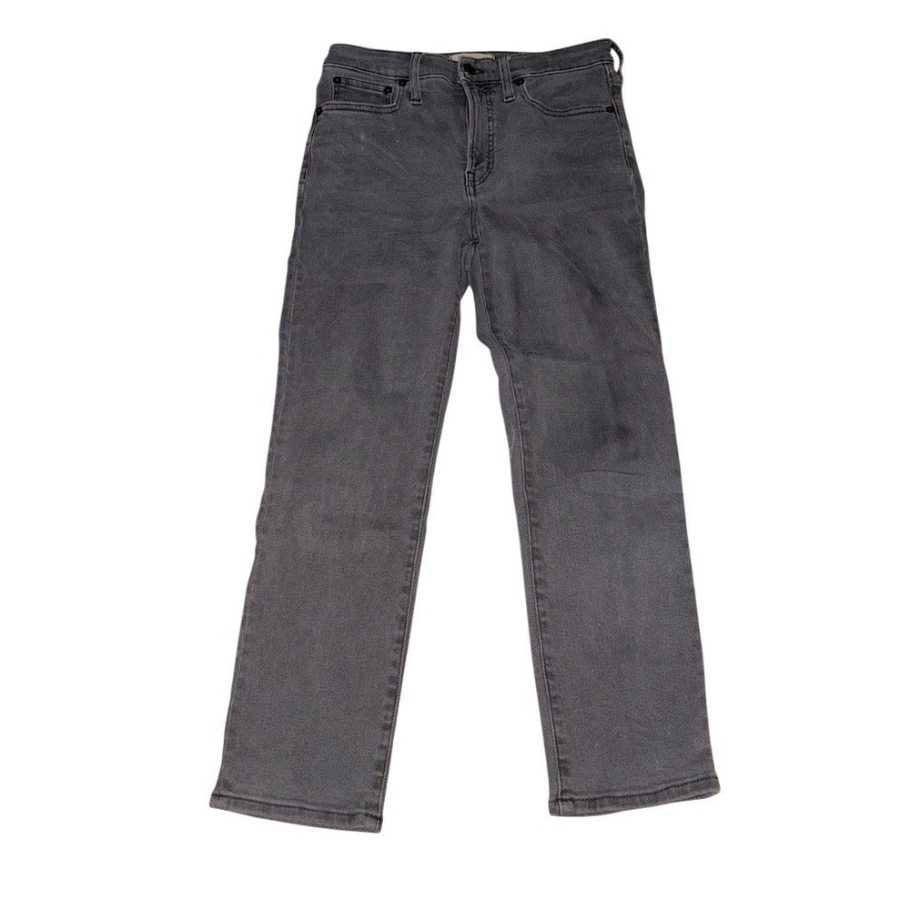 Madewell Perfect Vintage Jean Womens 28P Gray Charcoal Straight High Rise